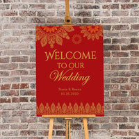 Thumbnail for Personalized Indian Jewel Wedding Poster (18x24) - Main Image | My Wedding Favors