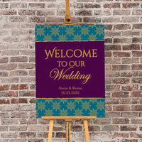 Thumbnail for Personalized Indian Jewel Wedding Poster (18x24) - Alternate Image 2 | My Wedding Favors