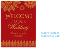 Thumbnail for Personalized Indian Jewel Wedding Poster (18x24) - Alternate Image 3 | My Wedding Favors