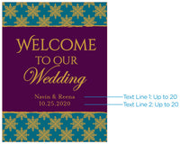 Thumbnail for Personalized Indian Jewel Wedding Poster (18x24) - Alternate Image 4 | My Wedding Favors