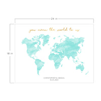 Thumbnail for Personalized Wedding Guest Book Alternative - Map - Alternate Image 2 | My Wedding Favors