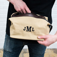 Personalized Rugged Canvas Toiletry Bag - Alternate Image 2 | My Wedding Favors