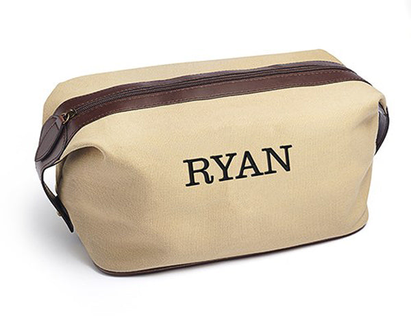 Personalized Rugged Canvas Toiletry Bag - Main Image | My Wedding Favors