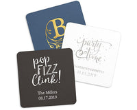 Thumbnail for Personalized Square Paper Coasters - Set of 100 (Multiple Styles Available)