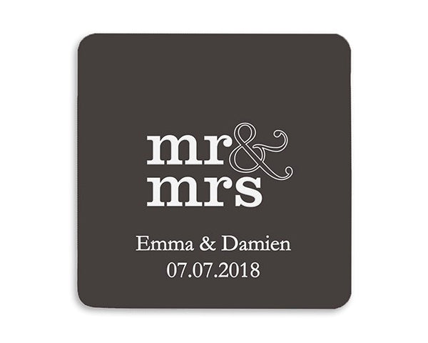 Personalized Square Paper Coasters - Set of 100 (Multiple Styles Available)