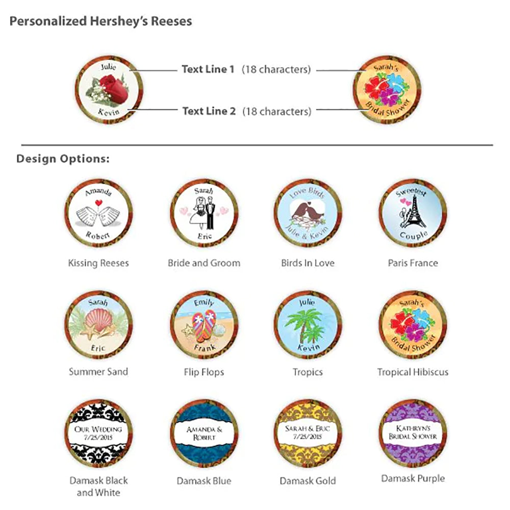 Personalized Hershey's Reese's (Many Designs Available) - Alternate Image 2 | My Wedding Favors