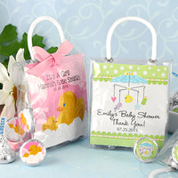 Thumbnail for Personalized Hershey's Kisses Mini Tote Baby Shower Favors - Main Image | My Wedding Favors