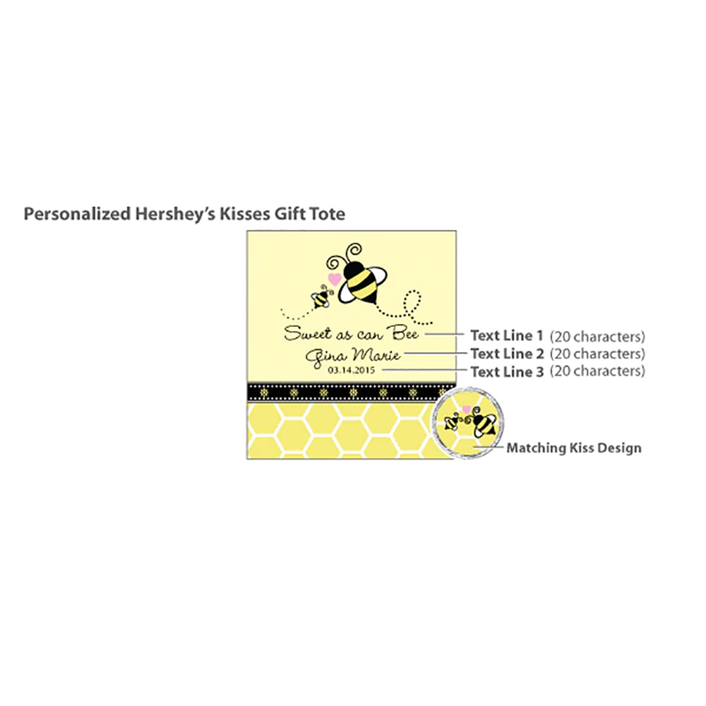 Personalized Hershey's Kisses Mini Tote Baby Shower Favors - Alternate Image 2 | My Wedding Favors