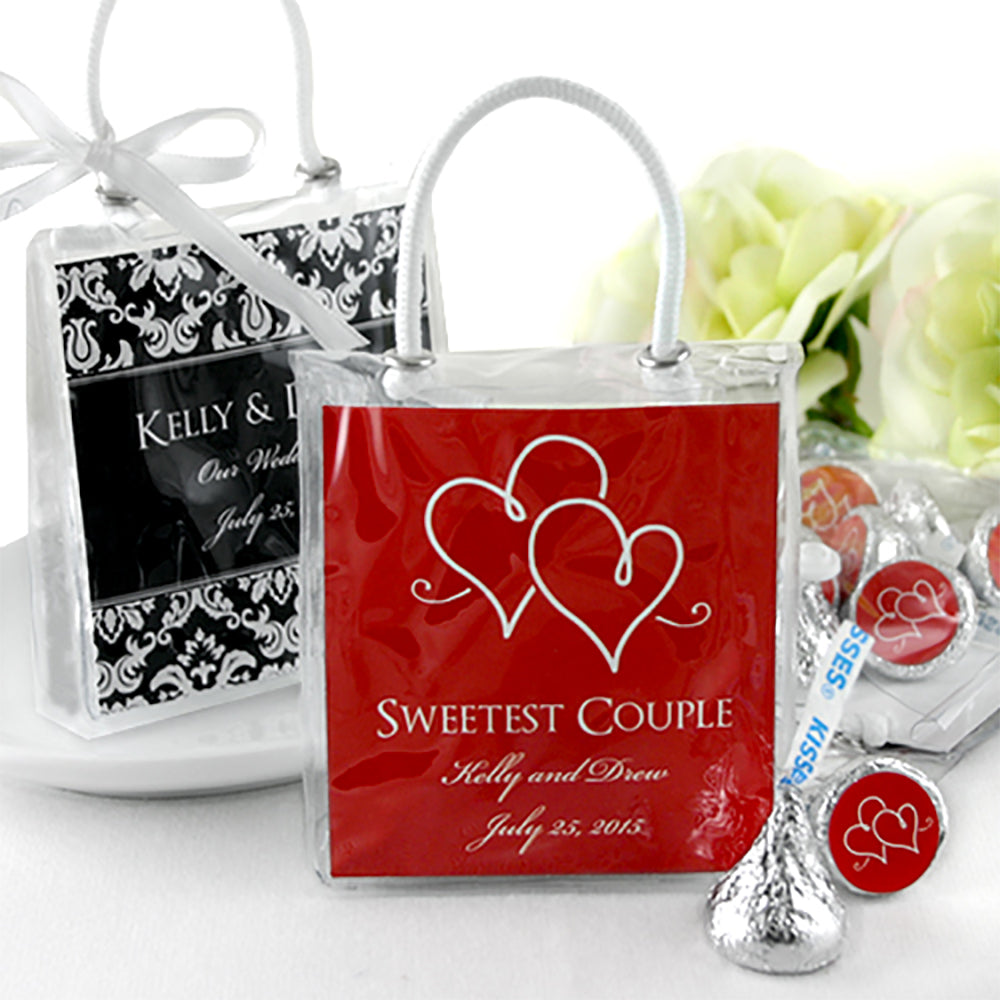 Personalized Hershey®'s Kisses® Mini Gift Tote (Many Designs Available) - Main Image | My Wedding Favors