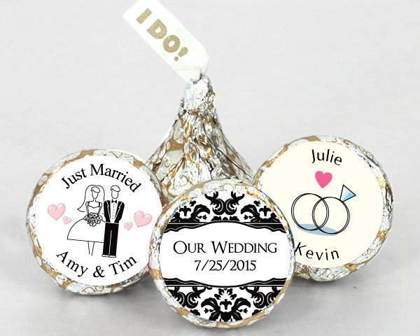 Personalized "I DO" Plume Hershey's Kisses - Main Image | My Wedding Favors