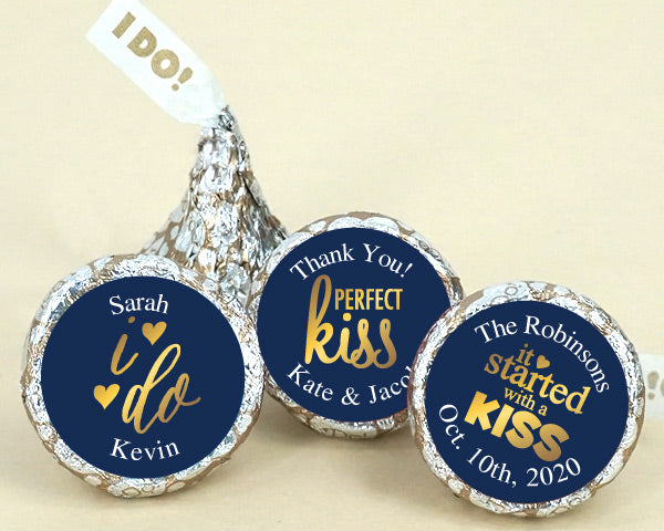 Personalized Shimmering Love I DO Plume Hershey's Kisses - Alternate Image 3 | My Wedding Favors