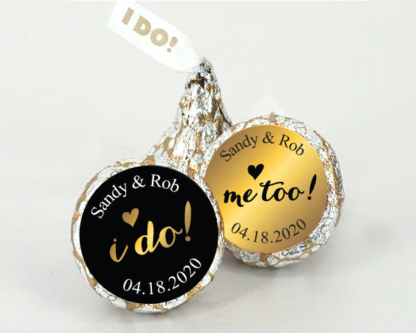 Personalized Shimmering Love I DO Plume Hershey's Kisses Set (Set of 200) - Main Image | My Wedding Favors