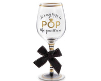 Thumbnail for Pop The Question Wine Glass