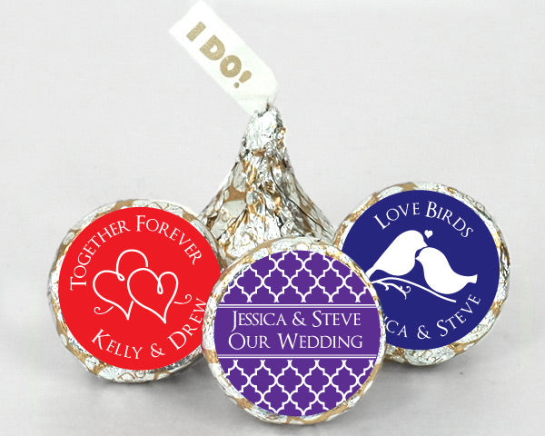 Personalized Hershey's Iconic Plume Kisses - Silhouette Collection - Main Image | My Wedding Favors