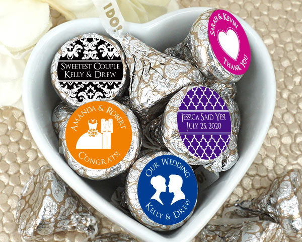 Personalized Hershey's Iconic Plume Kisses - Silhouette Collection - Alternate Image 3 | My Wedding Favors