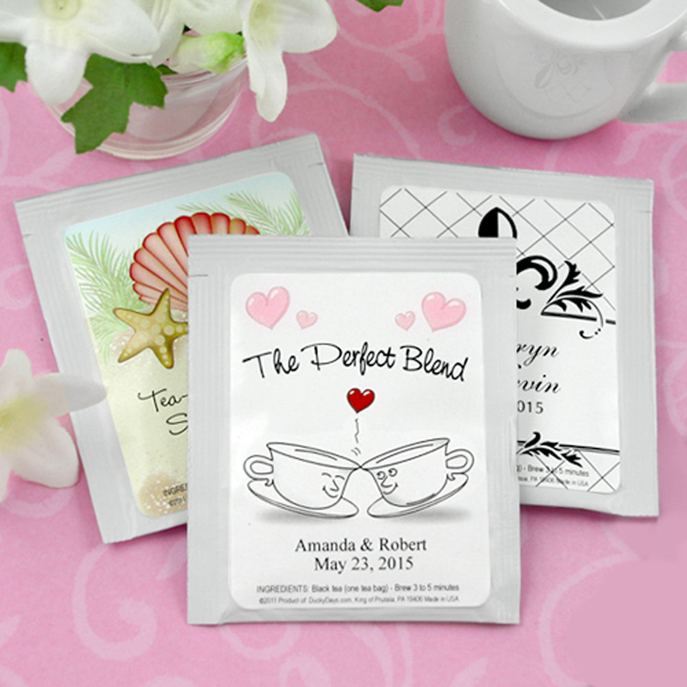 Personalized Wedding Tea Favors (Many Designs Available) - Main Image | My Wedding Favors