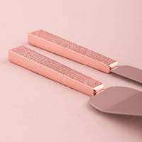 Thumbnail for Rose Gold Diamond Glitter Cake Serving Set - Alternate Image 3 | My Wedding Favors