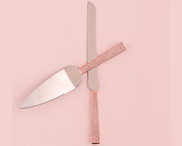 Rose Gold Diamond Glitter Cake Serving Set - Alternate Image 4 | My Wedding Favors