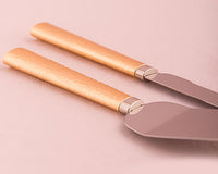 Thumbnail for Hammered Gold & Silver Cake Serving Set - Alternate Image 2 | My Wedding Favors