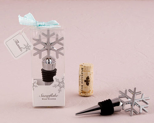 Snowflake Bottle Stopper - Main Image | My Wedding Favors
