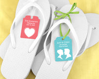 Thumbnail for Wedding Flip Flops w/Personalized Tag (Black or White Available) - Alternate Image 7 | My Wedding Favors