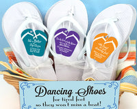 Thumbnail for Wedding Flip Flops w/Personalized Flip Flop Tag (Black or White Available) - Main Image | My Wedding Favors