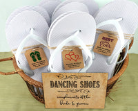 Wedding Flip Flops w/Personalized Kraft Tag (Black or White Available) - Main Image | My Wedding Favors