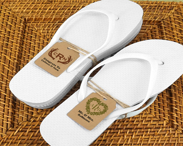 White flip flops for sales wedding guests