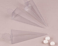 Thumbnail for Transparent Clear Cone Favor Boxes (Set of 10) - Alternate Image 6 | My Wedding Favors