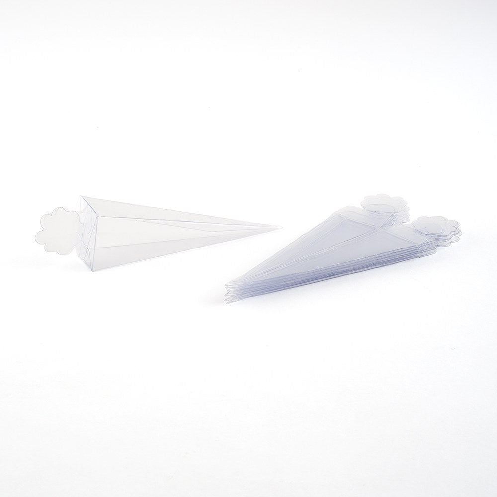 Transparent Clear Cone Favor Boxes (Set of 10) - Alternate Image 3 | My Wedding Favors