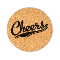 Thumbnail for Cheers Round Cork Coasters (Set of 4) - Main Image | My Wedding Favors
