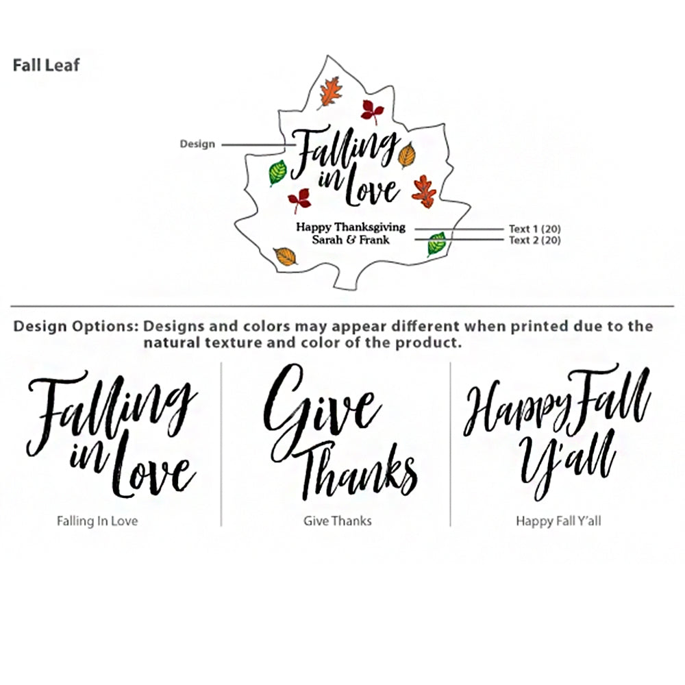 Personalized Holiday Leaf Cork Coaster - Alternate Image 3 | My Wedding Favors