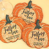 Thumbnail for Personalized Pumpkin Cork Coaster - Alternate Image 2 | My Wedding Favors
