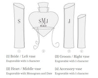 Thumbnail for Trinity Heart-Shaped Unity Sand Ceremony Set - Alternate Image 5 | My Wedding Favors