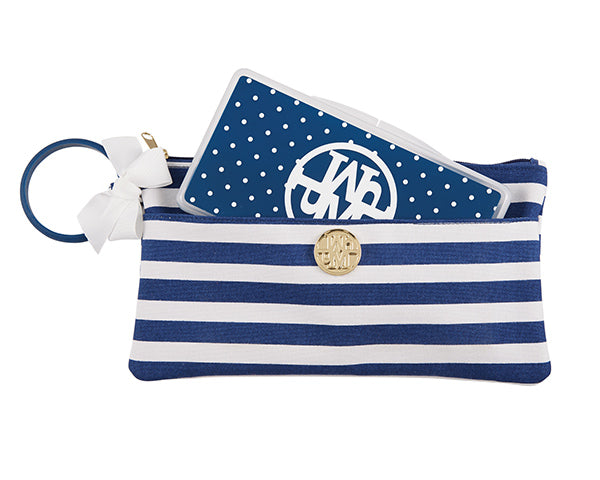 Navy Bangle Clutch Bag
