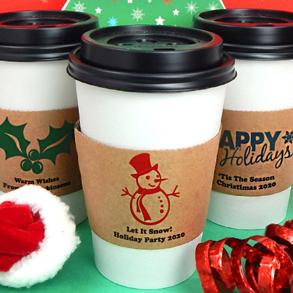 Personalized Holiday Insulated Drink Sleeve - Main Image | My Wedding Favors
