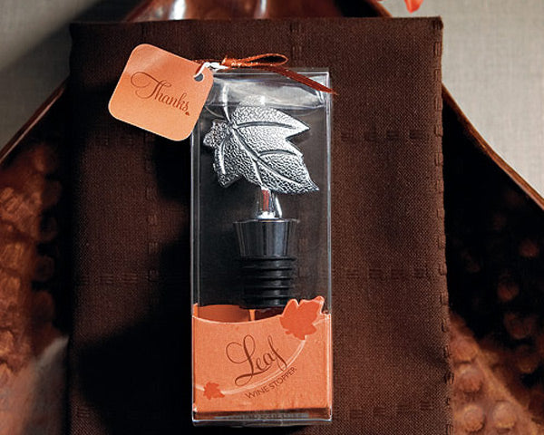 Leaf Wine Stopper - Alternate Image 2 | My Wedding Favors