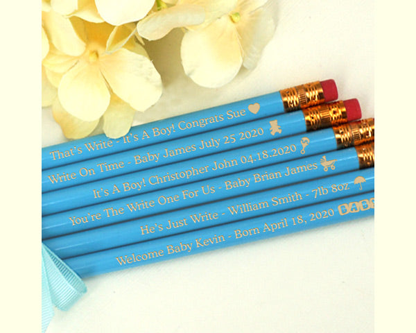 Baby Shower Pencils - Pink or Blue (Set of 12) - Alternate Image 4 | My Wedding Favors