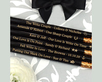 Thumbnail for Personalized Pencils (Black, White, Silver or Gold) (Set of 12) - Alternate Image 7 | My Wedding Favors