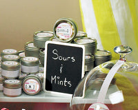 Wooden Black Board with Clip with White Wash Finish (Set of 6) - Alternate Image 2 | My Wedding Favors