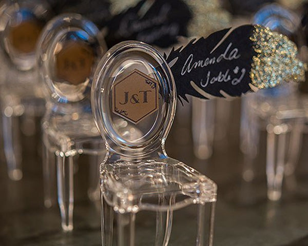 Personalized Miniature Clear-Acrylic Phantom Chair (Set of 8) - Alternate Image 2 | My Wedding Favors