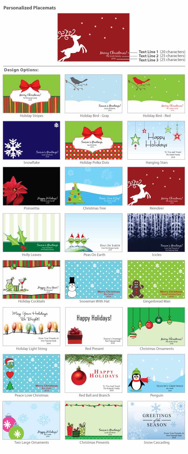 Holiday Placemats - Alternate Image 2 | My Wedding Favors