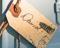 Global Destinations Vintage Paper Shipping Tags with Twine Ties (Set of 12) - Alternate Image 2 | My Wedding Favors