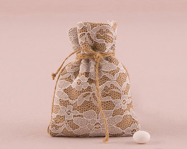 Burlap party sales favor bags