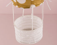 Thumbnail for Hot Air Balloon Paper Lantern Set in Gold & White (3 Count) - Alternate Image 4 | My Wedding Favors