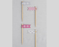 Thumbnail for Small Personalized Flag Toothpicks (Set of 18) (Multiple Colors and Patterns) - Main Image | My Wedding Favors