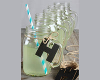 Mason Jars w/ Chalkboard Letter & Jute Twine (Set of 12) - Main Image | My Wedding Favors