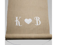 Personalized Initial Burlap Aisle Runner - Alternate Image 2 | My Wedding Favors
