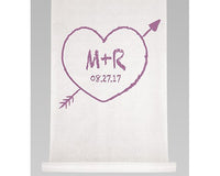 Personalized Heart & Arrow Aisle Runner - Main Image | My Wedding Favors