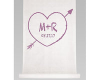 Thumbnail for Personalized Heart & Arrow Aisle Runner - Main Image | My Wedding Favors